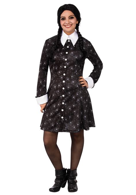 Show your appreciation for the original creepy girl next door with this Addams Family Wednesday Adult Costume. . Wednesday addams adult costume